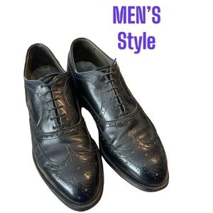 FootJoy men’s  Jet Black lace up wingtip leather shoes
